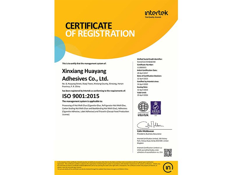 质量体系证书IOS9001（英文版）